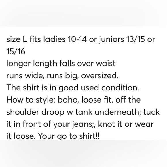 Free People oversized boho handkerchief pattern v-neck pullover Size L - Picture 14 of 16